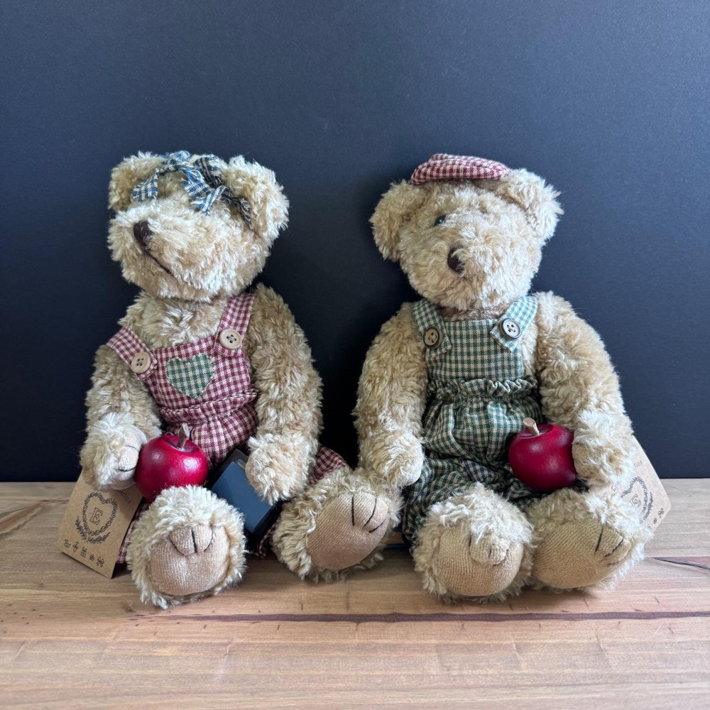 Vintage Miss Elle's Collection Teddy Bears by Artisan Flair Set Cottage Core